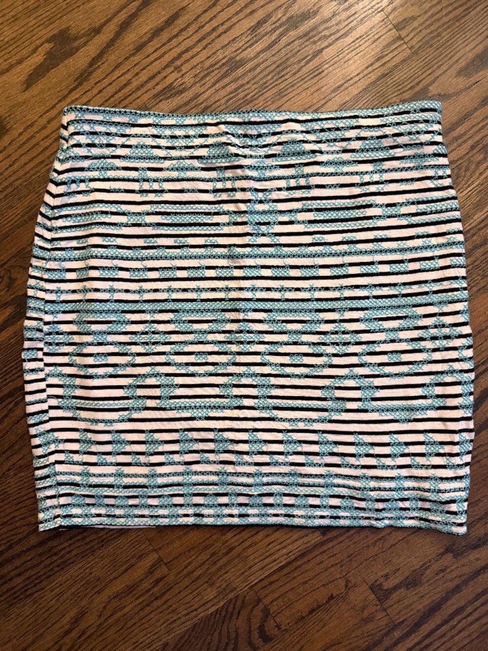 THML Embroidered Stretch Mini Skirt - Size S